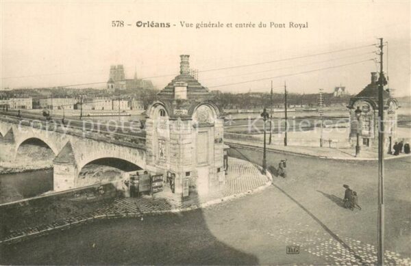 Orleans 45 Loiret Vue generale et entree du Pont Royal