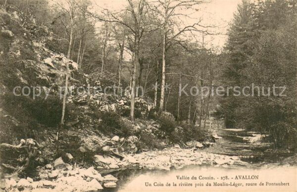 Avallon 89 Un Coin de la riviere pres du Moulin Le