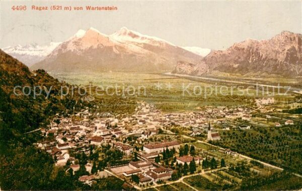 Ragaz Bad SG Panorama vom Wartenstein