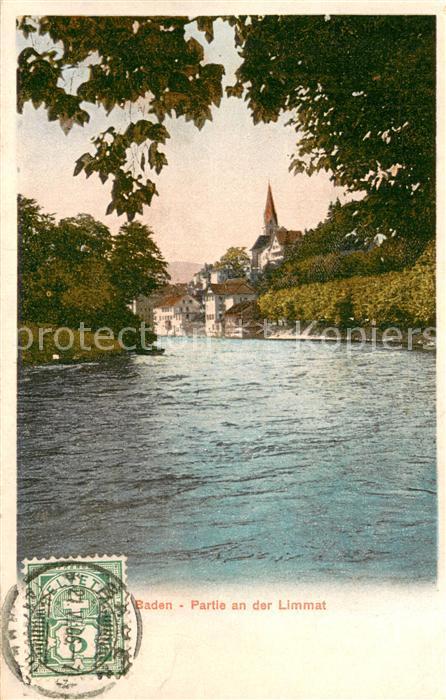 Baden  AG Partie an der Limmat