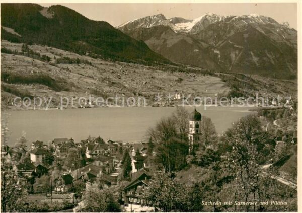 Sachseln OW mit Sarnersee und Pilatus