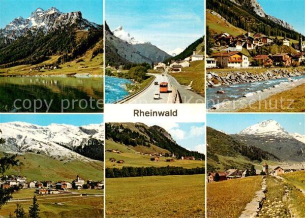 Rheinwald GR Sufers mit Teurihorn Splügen mit Einsho