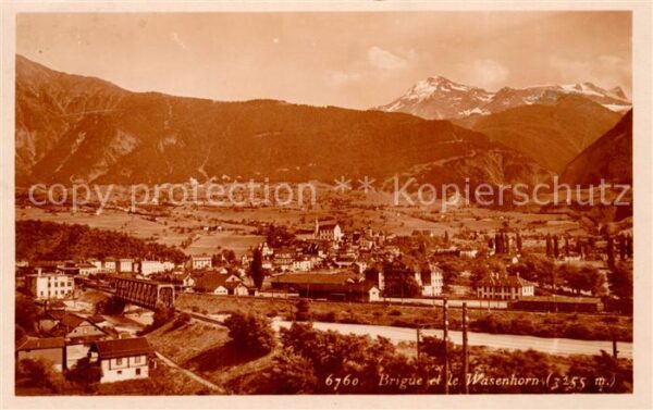 Brigue Brig VS Vue generale et le Wasenhorn