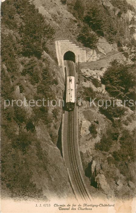 Valais Wallis Kanton Chemin de fer de Martigny-Chatelard Tun