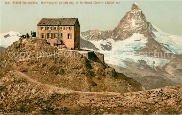 Gornergrat Zermatt VS Hotel Belvedere et le Mont Cervin