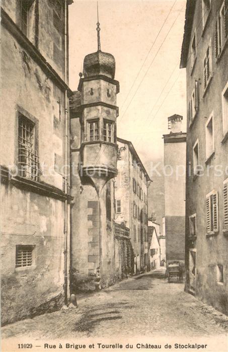 Brigue Brig VS Rue a Brigue et Tourelle du Chateau de
