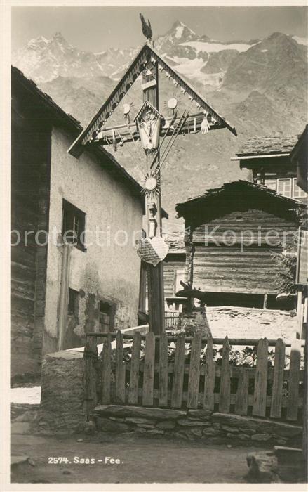 Saas-Fee Wege Kreuz