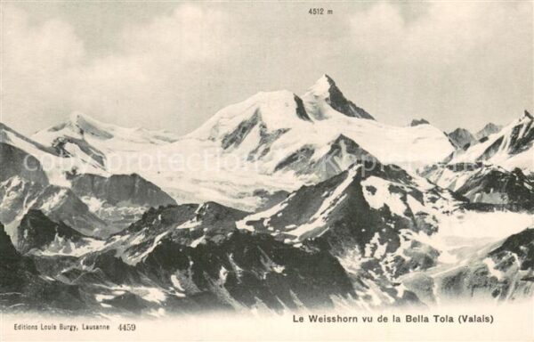 Weisshorn VS vu de la Bella Tola Walliser Alpen
