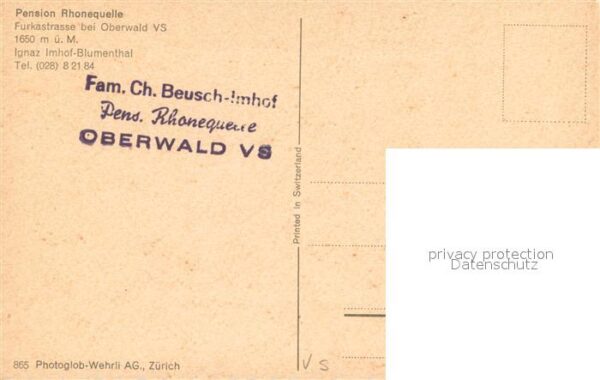 Oberwald  VS Pension Rhonequelle – Bild 2