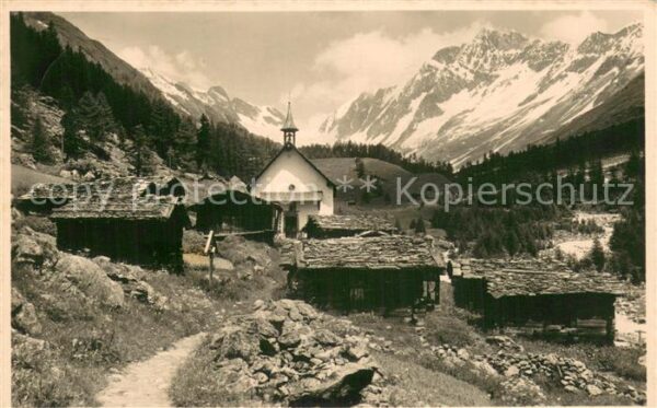Kuehmatt Bergdorf im Lötschental Ahnengrat Schie