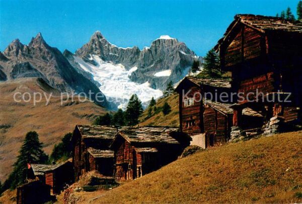Zermatt VS Findeln mit Obergabelhorn und Wellenkup