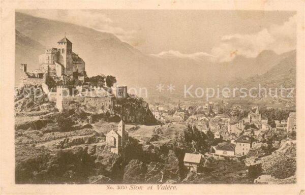Sion  Sitten Seduno VS et Valere Chateau Militärsache