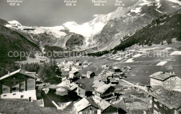 Saas-Fee mit Feegletscher Allalinhorn Alphubel T