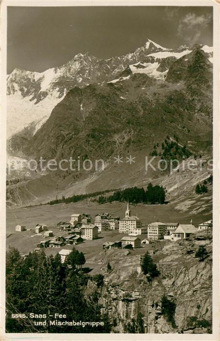 Saas-Fee mit Mischabelgruppe
