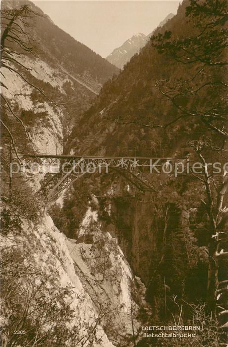 Loetschbergbahn BE mit Bietschtalbrücke