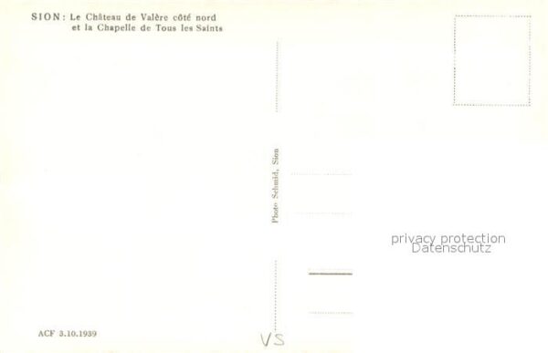 Sion  Sitten Seduno VS Le Chateau de Valere cote nord et la Ch – Bild 2