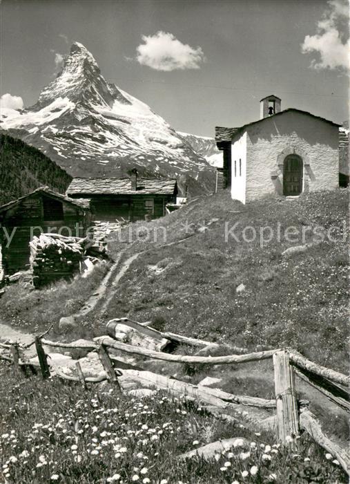 Findeln VS Ortsmotiv mit Matterhorn