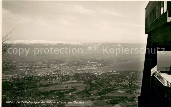 Geneve GE Le Telepherique du Saleve et vue sur Ge