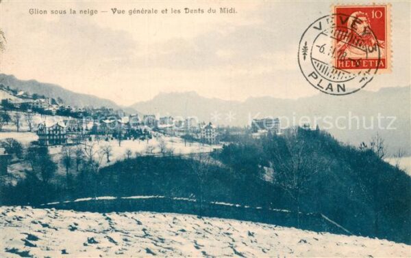Glion Vue generale et les Dents du Midi