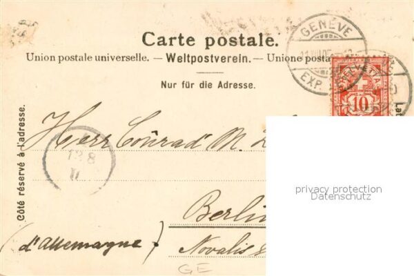 Geneve GE Ile Rousseau avec le pont Mont Blanc – Bild 2