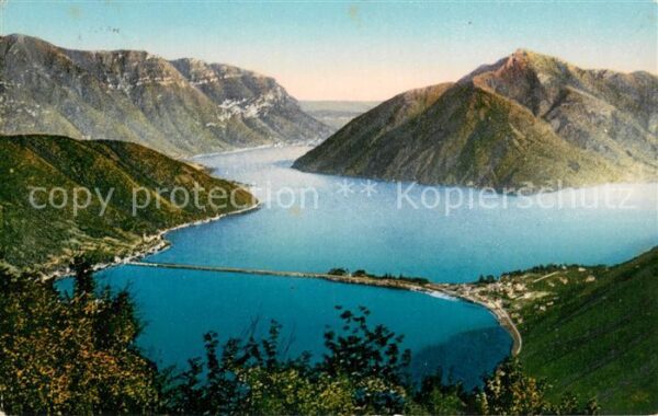 Melide Lago di Lugano Ponte di Melide Panoramo