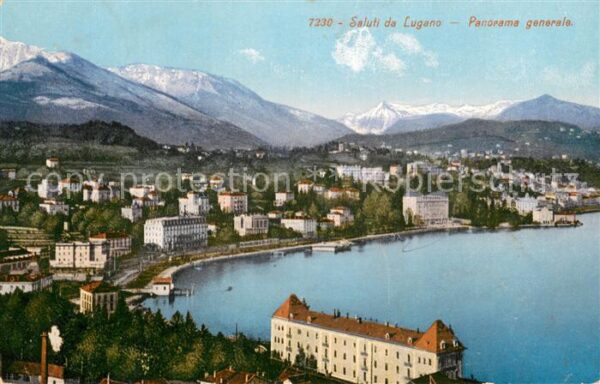 Lugano Lago di Lugano Panorama generale