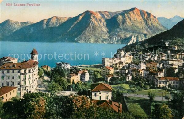 Paradiso Lago di Lugano Panorama Militärpost
