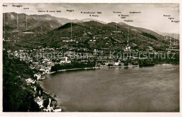 Caslano TI e frazione Magliasina Panorama visto da
