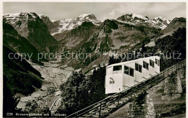 Braunwald GL Braunwaldbahn mit Tödikette