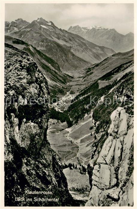 Klausenpass Blick ins Schächental
