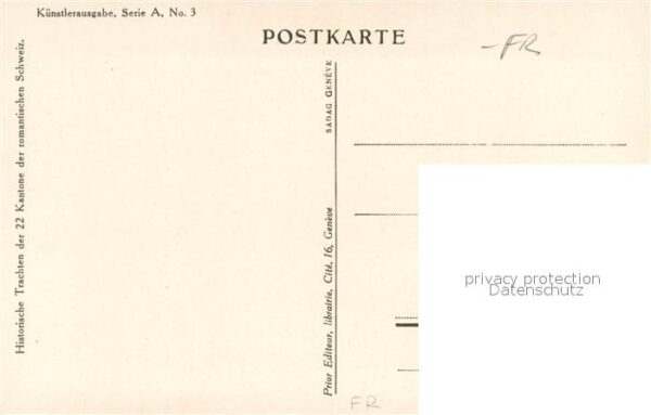 Fribourg FR Schweizer Trachten 1830 – Bild 2
