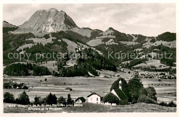Gruyere Gruyeres FR Chapelle de ND des Marches Gruyere et l