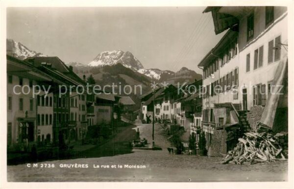 Gruyeres  Gruyere FR La rue et le Moleson