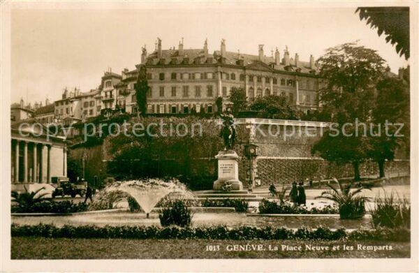 Geneve GE La Place Neuve et les Remparts