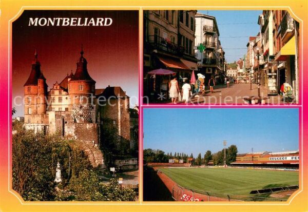 Montbeliard Le Chateau La Rue Pietonne Le Stade Bon