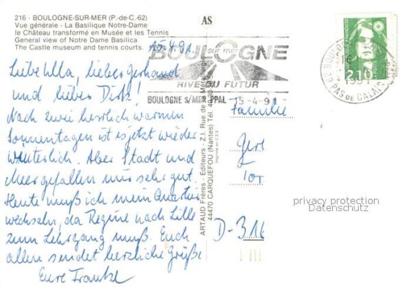 Boulogne-sur-Mer 62 Vue generale aerienne La Basilique Notr – Bild 2