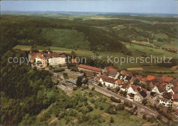 Langenburg Wuerttemberg Schloss Langenburg Fliegeraufnahme