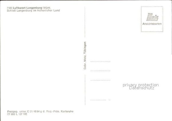 Langenburg Wuerttemberg Schloss Langenburg Fliegeraufnahme – Bild 2