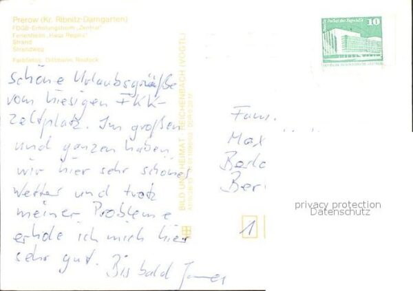 Prerow Ostseebad FDGB Erholungsheim Zentral Haus Regina – Bild 2