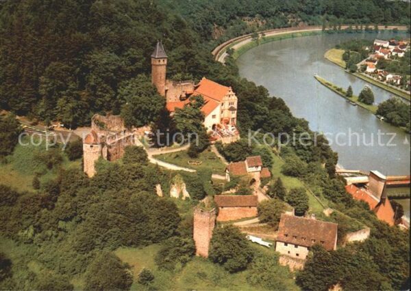 Hirschhorn Neckar Fliegeraufnahme Schloss