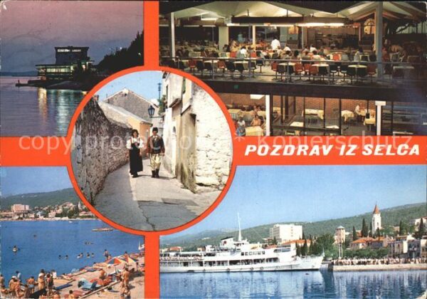 Selce Crikvenica Dampfer Cafe Strand Tracht