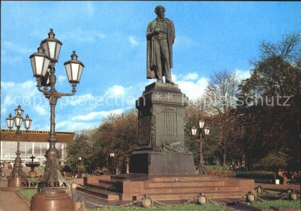 Moscow Moskva Statue Pushkin