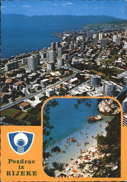 Rijeka Fiume Strand Fliegeraufnahme