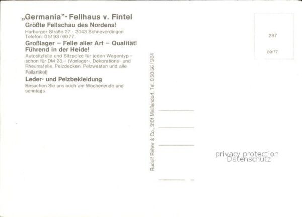 Schneverdingen Autopelz Grosslager Germania Fellhaus – Bild 2