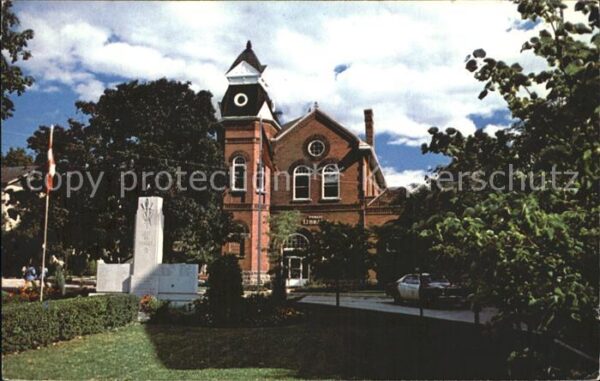 Ontario Canada Cenotaph and Library Clinton