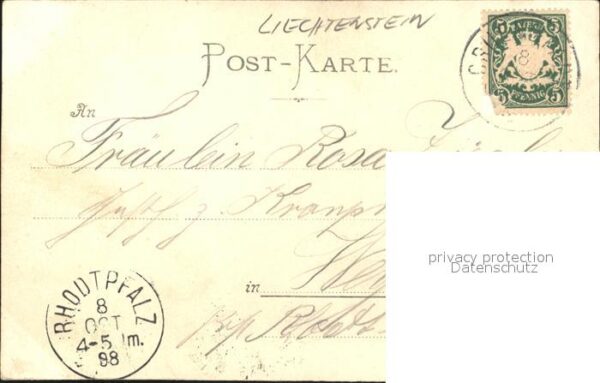 Liechtenstein Listany S Bärbele A. van Riesen Künstlerkarte – Bild 2