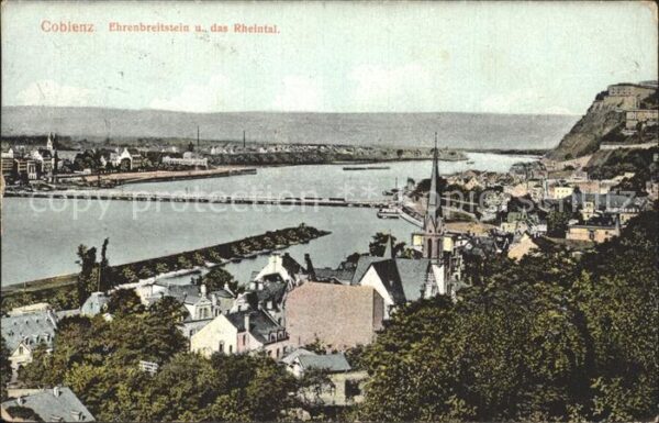 Koblenz Rhein Ehrenbreitseite Rheintal
