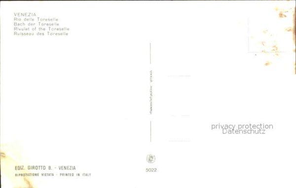 Venezia Venedig Rio delle Torselle – Bild 2