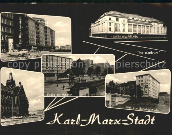 Karl-Marx-Stadt Strasse der Nationen Neumarkt Bahnhofst