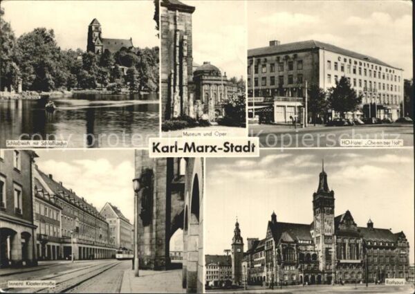 Karl-Marx-Stadt Schlosskirche Hotel-Chemnitzer-Hof Klos